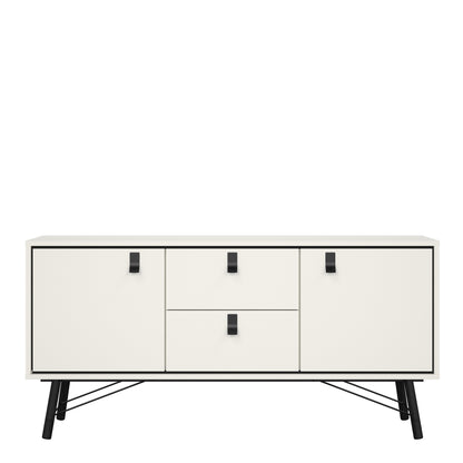 ry sideboard 2 doors 2 drawers in matt white