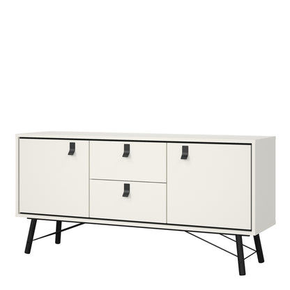 ry sideboard 2 doors 2 drawers in matt white