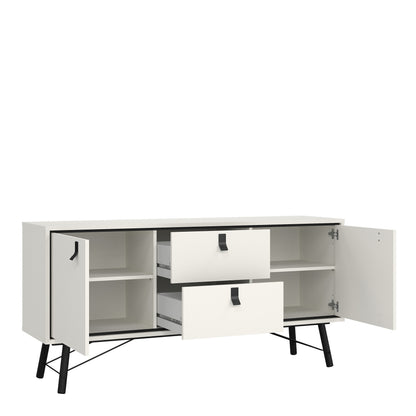 ry sideboard 2 doors 2 drawers in matt white