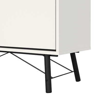 ry china cabinet 1 door 1 glass door 1 drawer in matt white