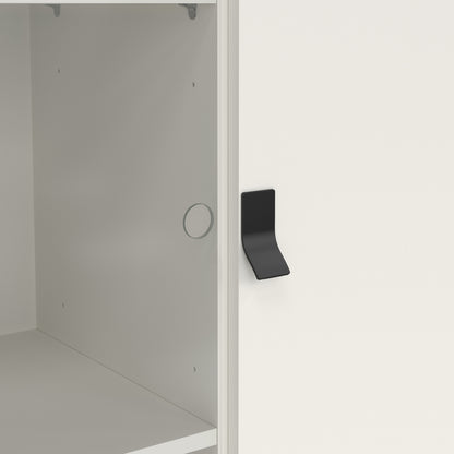 ry china cabinet 1 door 1 glass door 1 drawer in matt white