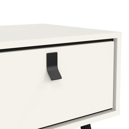 ry coffee table with 1 drawer in matt white