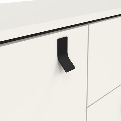 ry sideboard with 1 door 2 drawers in matt white