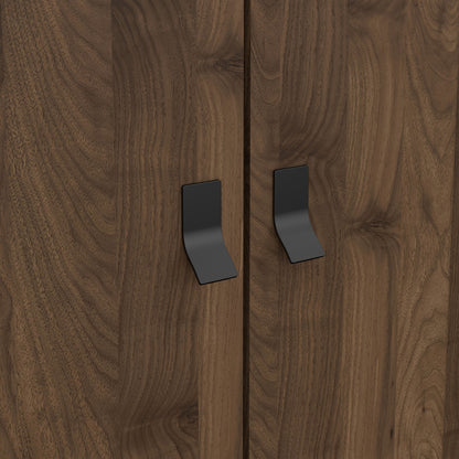 ry wardrobe 3 doors 3 drawers in matt black walnut