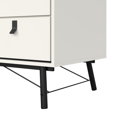 ry wardrobe 3 doors 3 drawers in matt white
