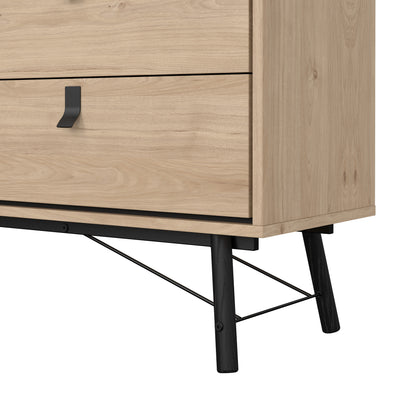 ry wide double chest of drawers 6 drawers in jackson hickory oak