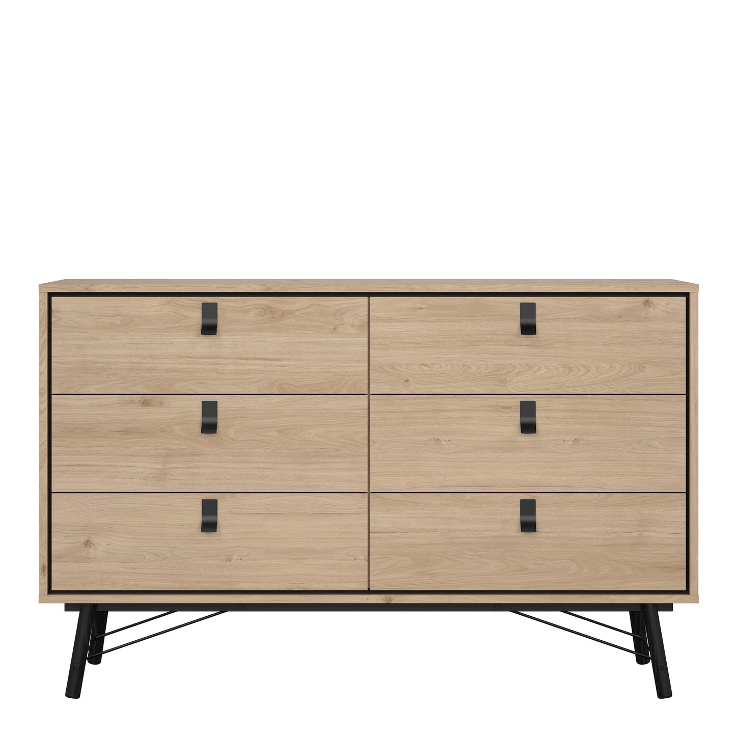 ry wide double chest of drawers 6 drawers in jackson hickory oak