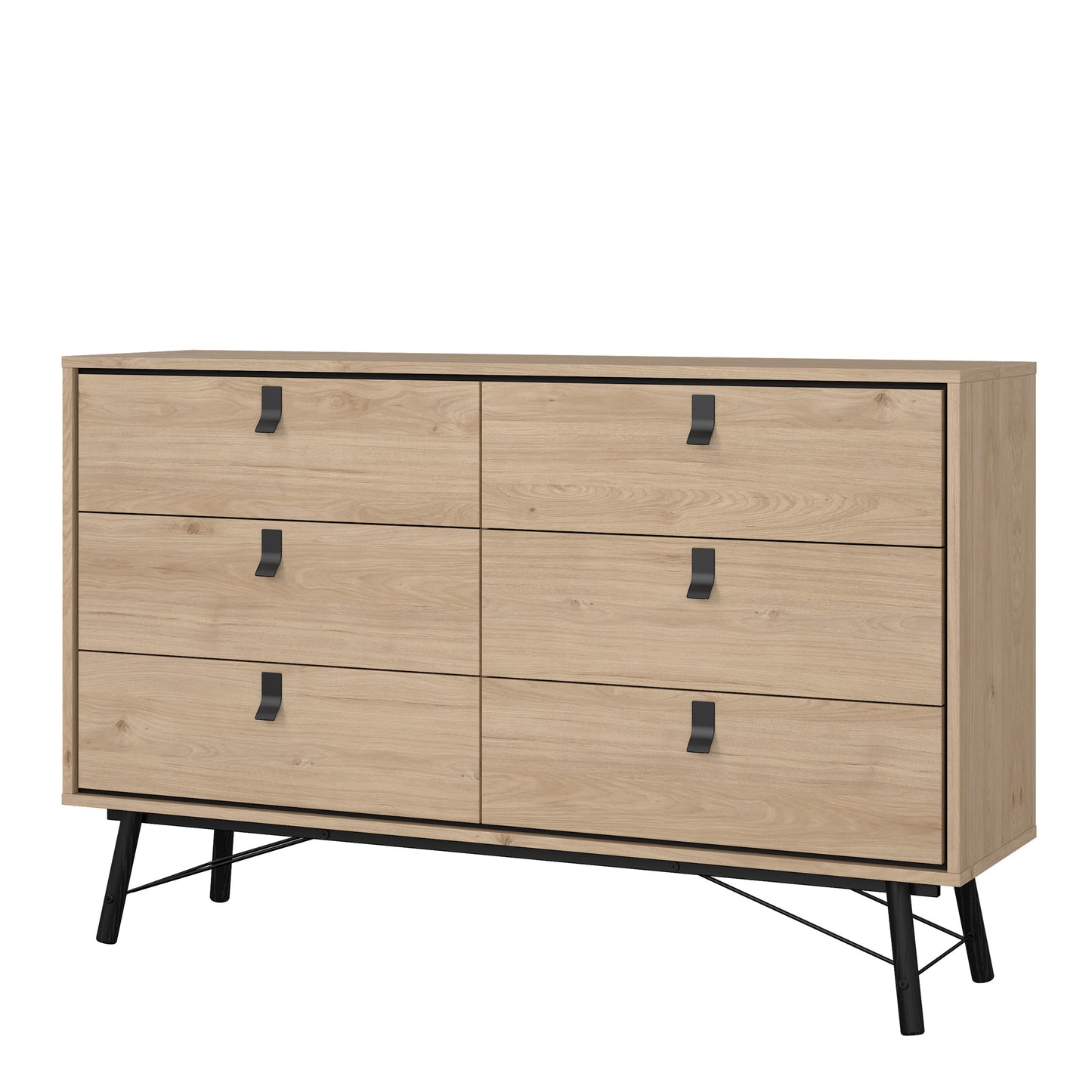 ry wide double chest of drawers 6 drawers in jackson hickory oak