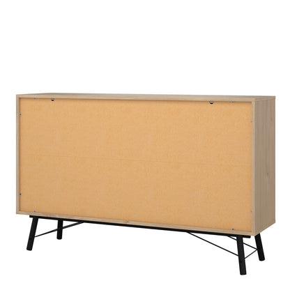 ry wide double chest of drawers 6 drawers in jackson hickory oak