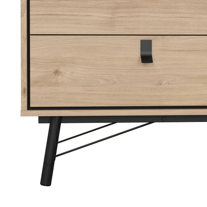 ry wide double chest of drawers 6 drawers in jackson hickory oak