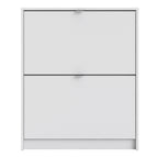Shoes shoe cabinet 2 flip down doors and 1 layer in white