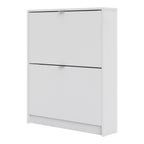 Shoes shoe cabinet 2 flip down doors and 1 layer in white