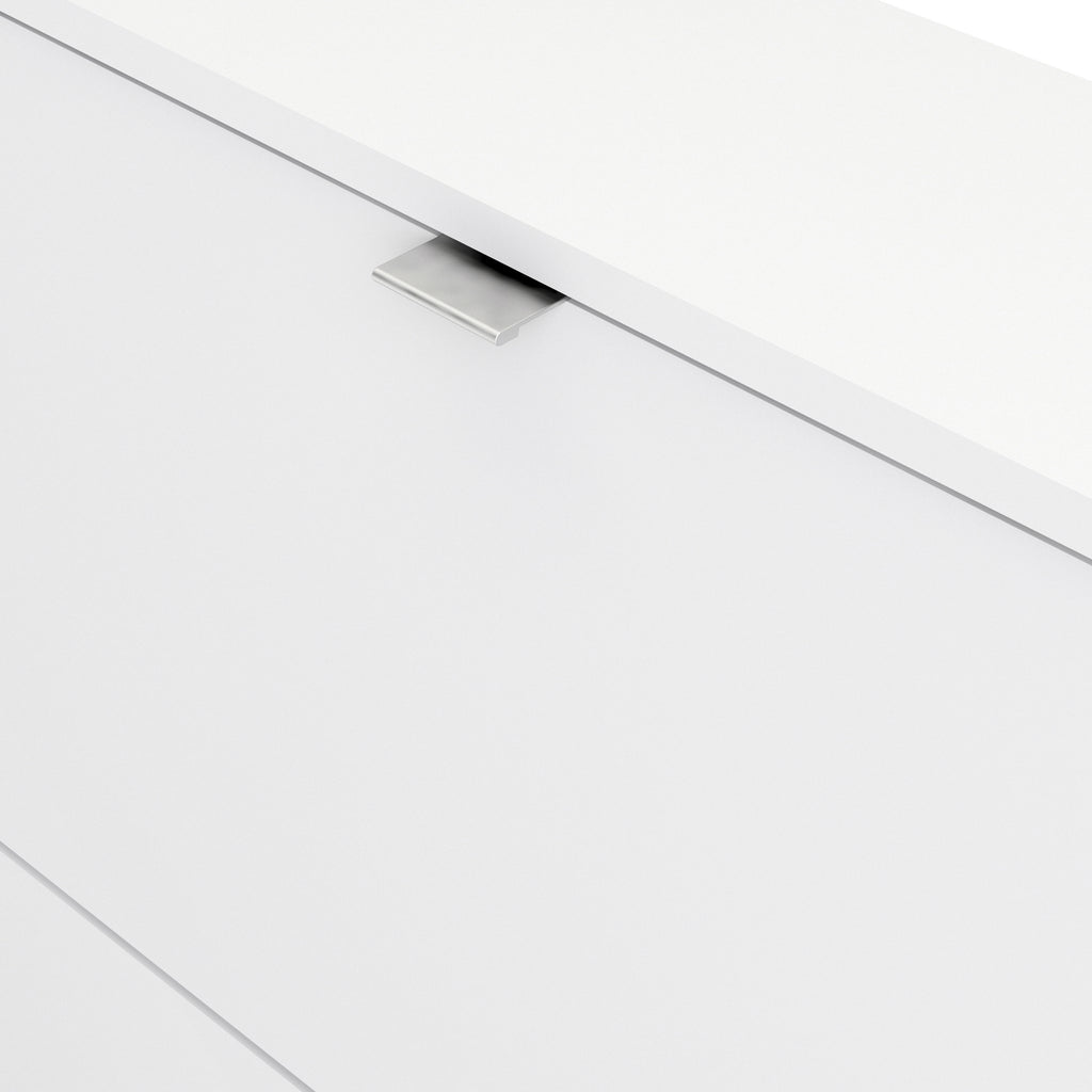 Shoes shoe cabinet 2 flip down doors and 1 layer in white