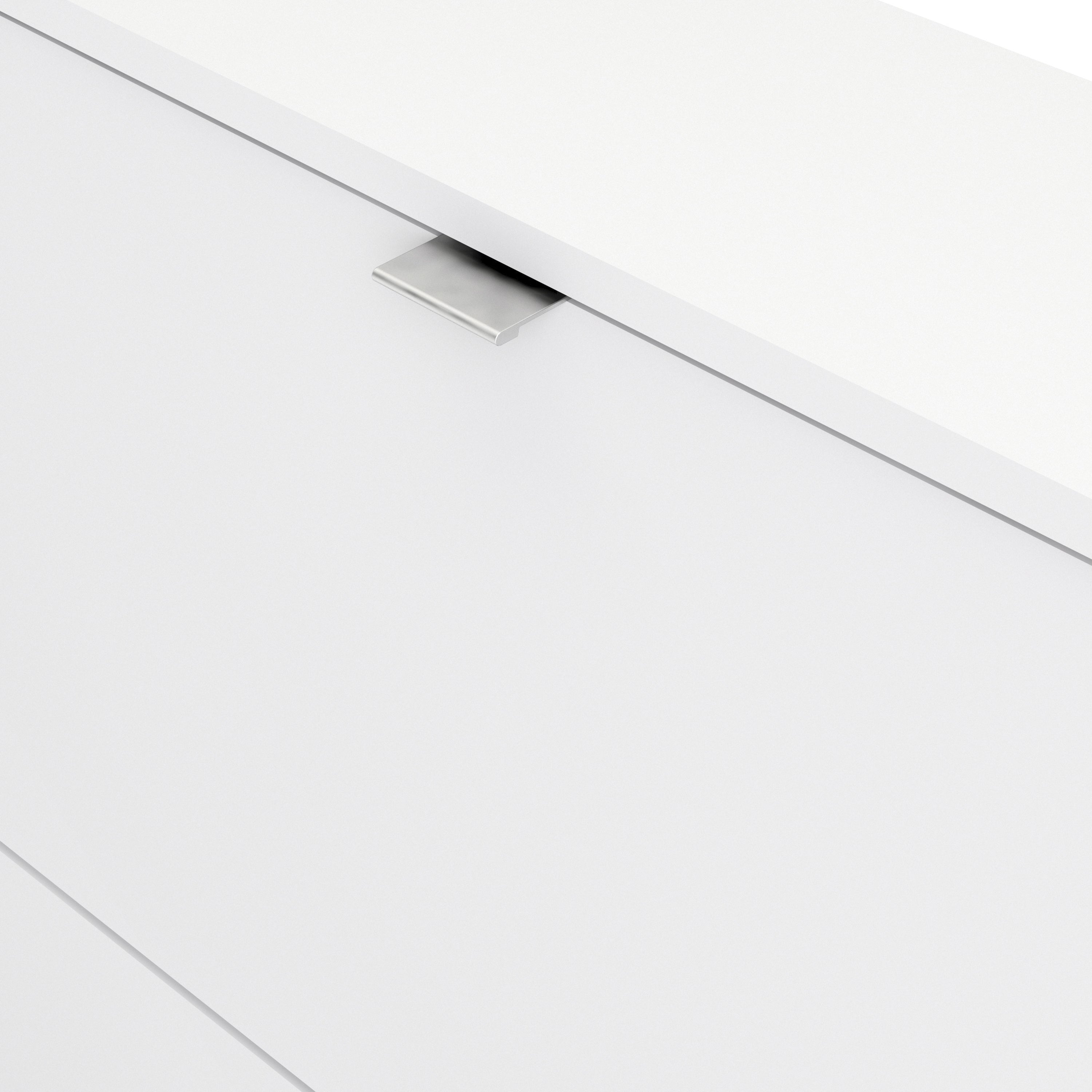 Shoes shoe cabinet 2 flip down doors and 1 layer in white