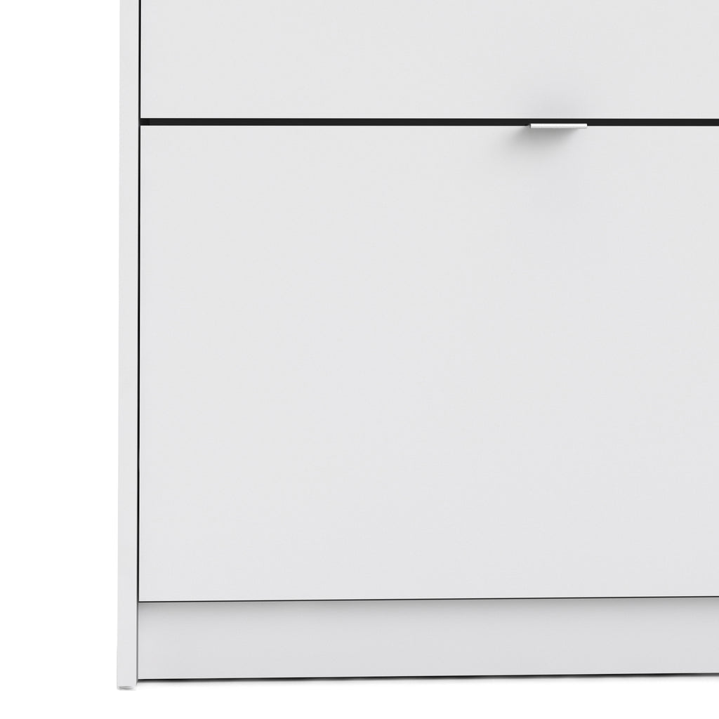 Shoes shoe cabinet 2 flip down doors and 1 layer in white