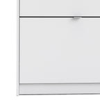 Shoes shoe cabinet 2 flip down doors and 1 layer in white
