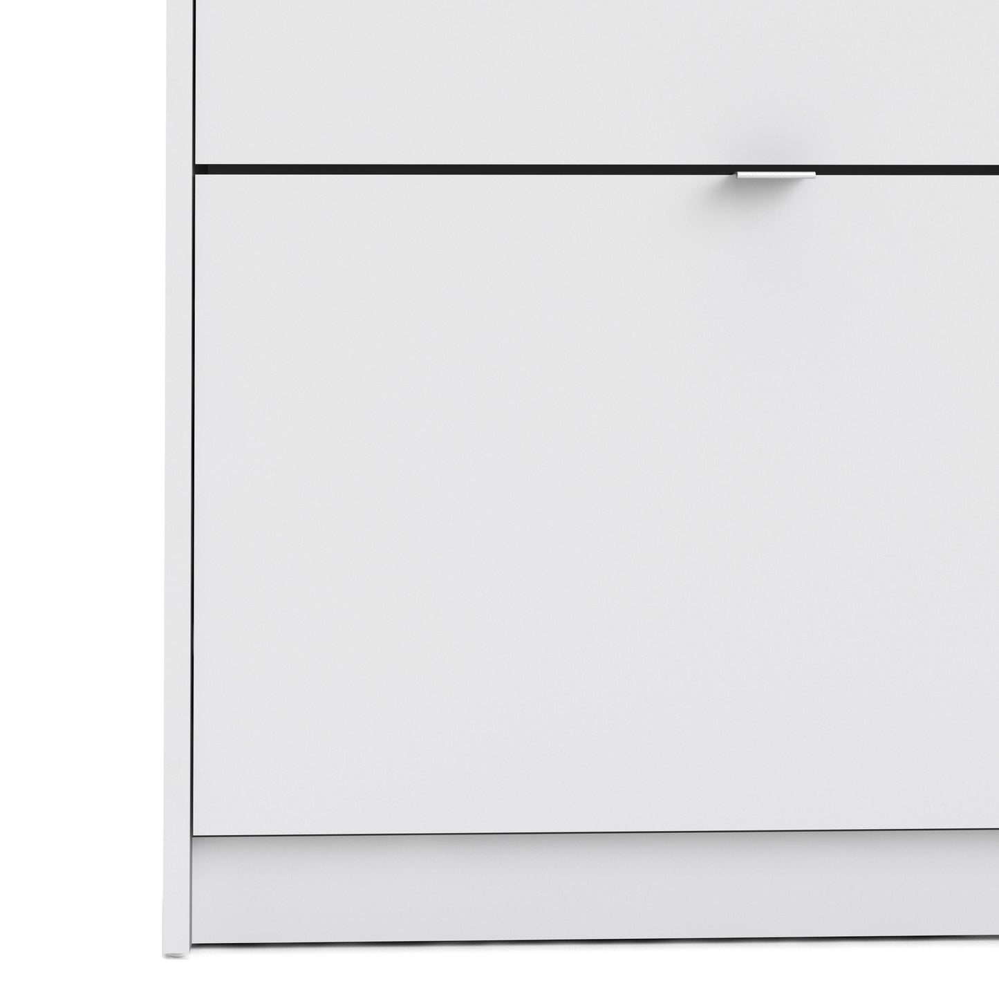 shoes shoe cabinet 2 flip down doors and 1 layer in white