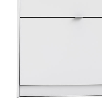shoes shoe cabinet 2 flip down doors and 1 layer in white