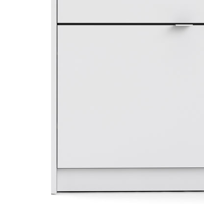 shoes shoe cabinet 3 flip down doors and 1 layer in white
