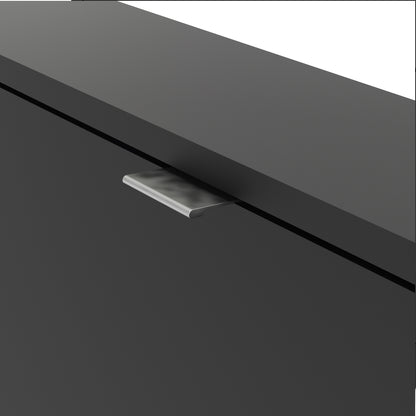 shoes shoe cabinet 4 flip down doors and 1 layer in matt black