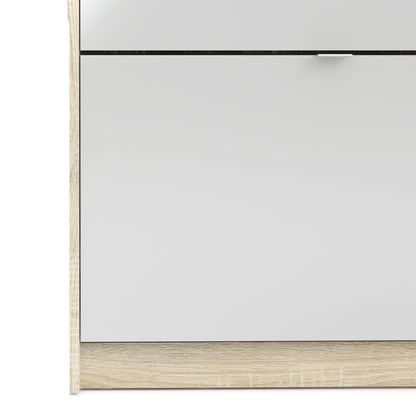 shoes shoe cabinet 4 flip down doors and 2 layers 1 mirror door oak structure