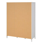 Barcelona wardrobe with 2 doors 1 mirror door 2 drawers in white