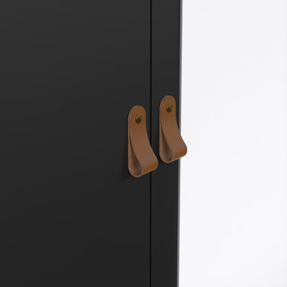 barcelona wardrobe with 2 doors 1 mirror door 2 drawers in matt black