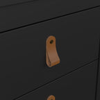Barcelona bedside table 2 drawers in matt black