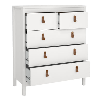 barcelona chest 3+2 drawers in white