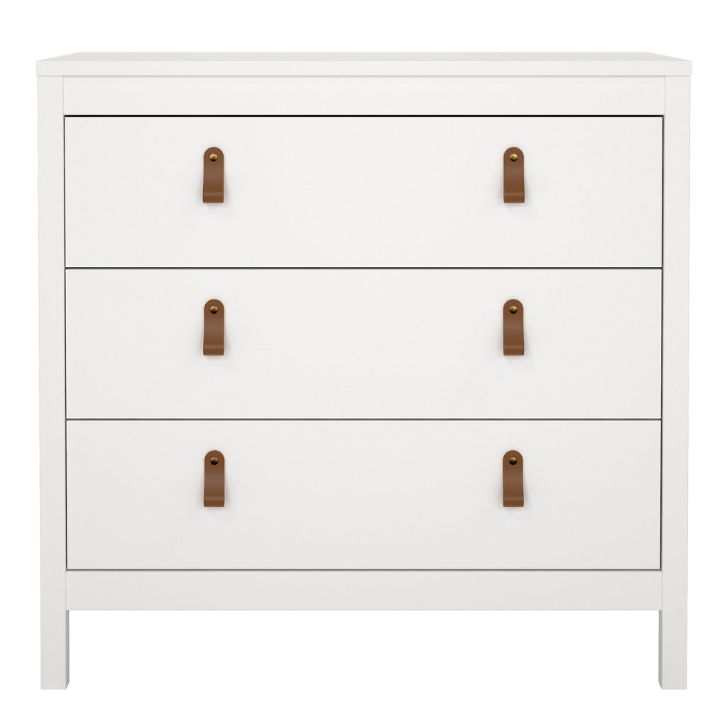 Barcelona chest 3 drawers in white