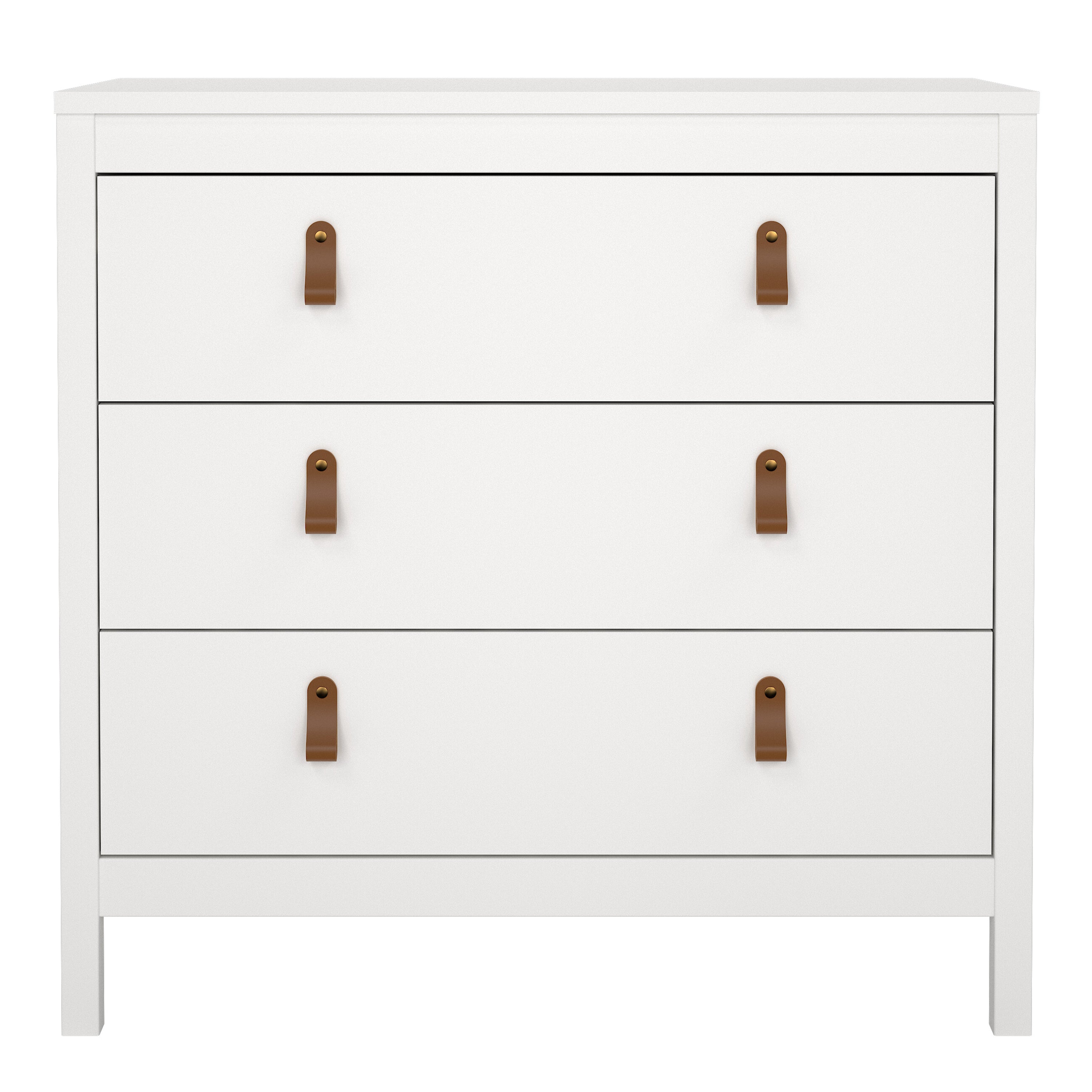 Barcelona chest 3 drawers in white