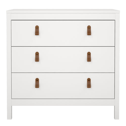 Barcelona chest 3 drawers in white