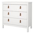 Barcelona chest 3 drawers in white