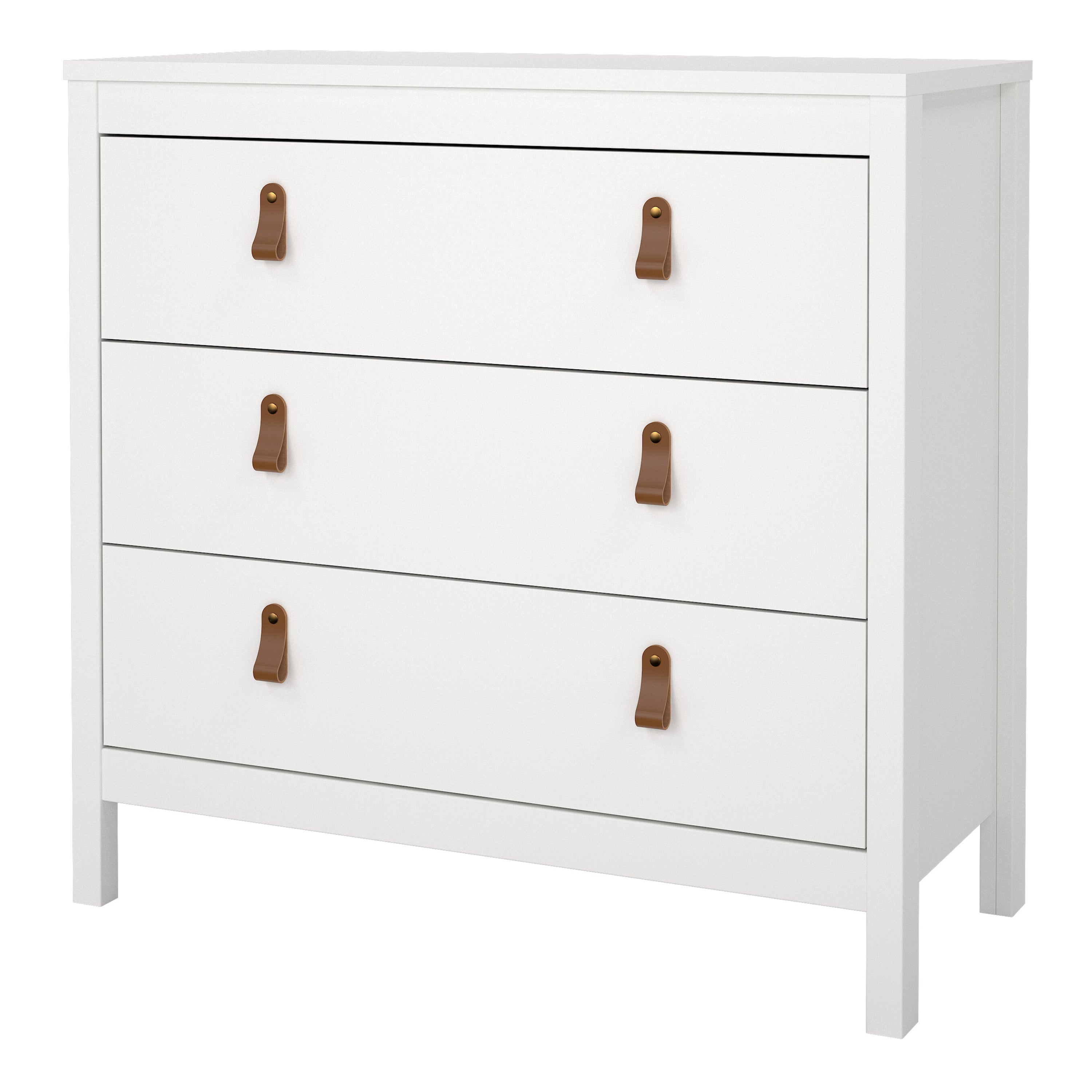 Barcelona chest 3 drawers in white