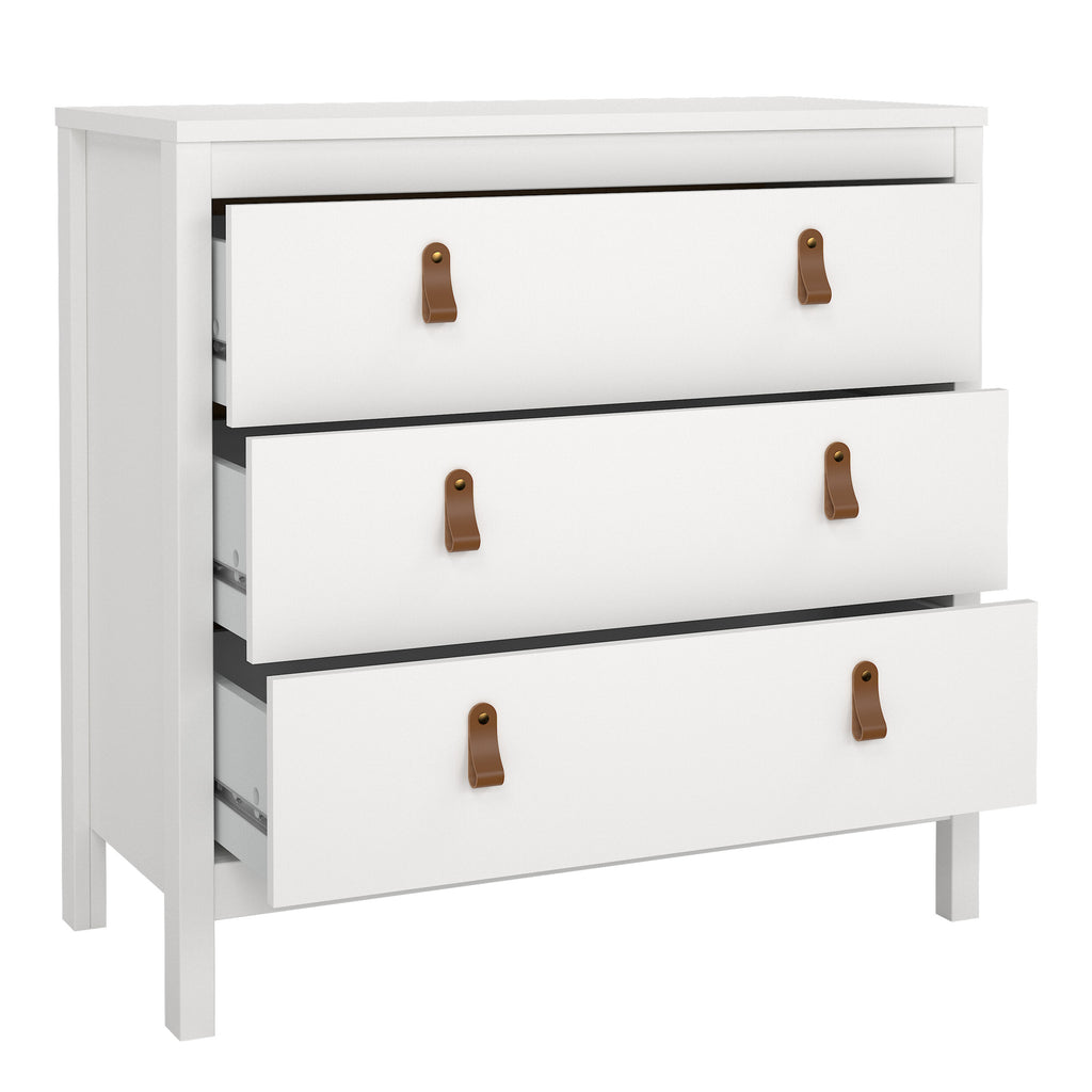 Barcelona chest 3 drawers in white