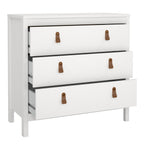 Barcelona chest 3 drawers in white