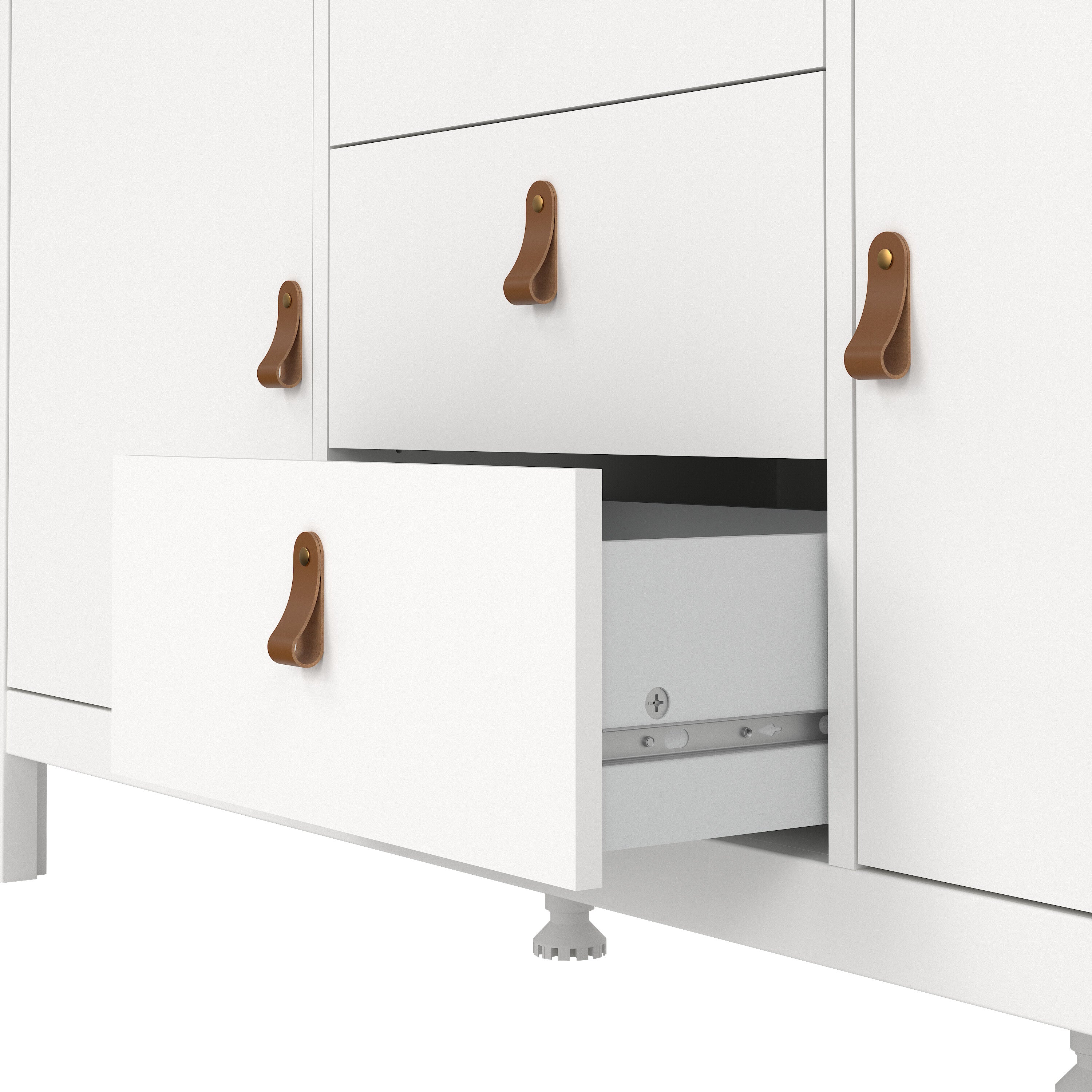 Barcelona sideboard 2 doors 3 drawers in white