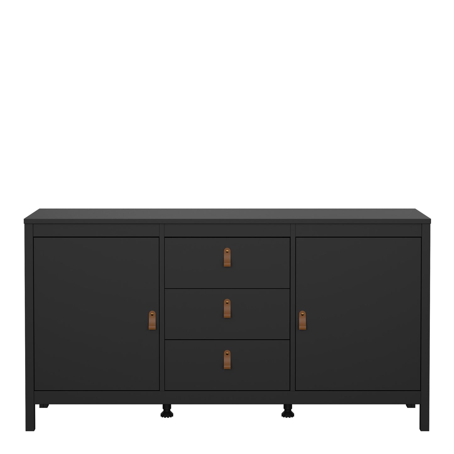 barcelona sideboard 2 doors 3 drawers in matt black