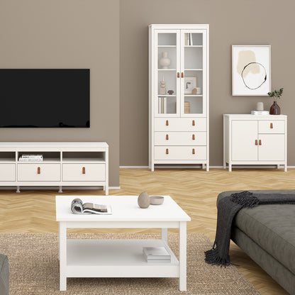 barcelona sideboard 2 doors 1 drawer in white