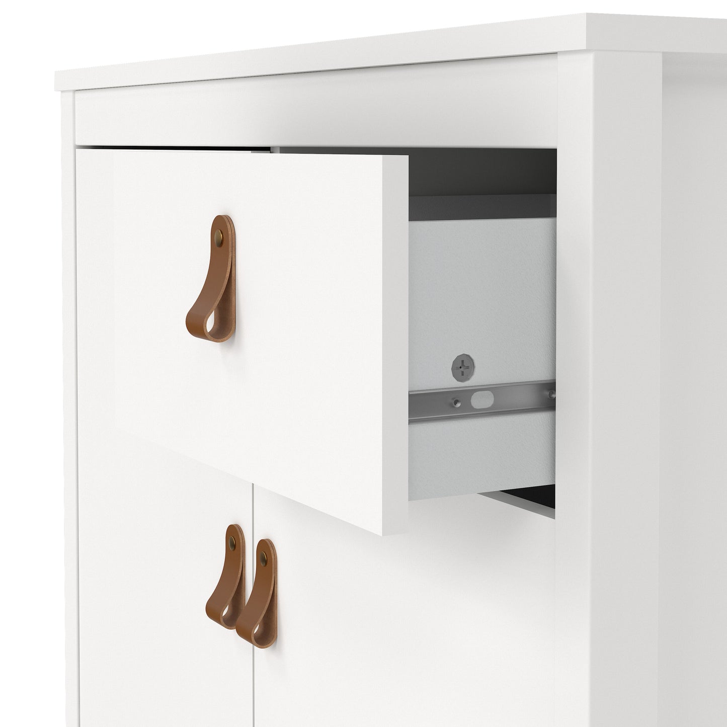 barcelona sideboard 2 doors 1 drawer in white