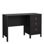 Barcelona desk 3 drawers in matt black