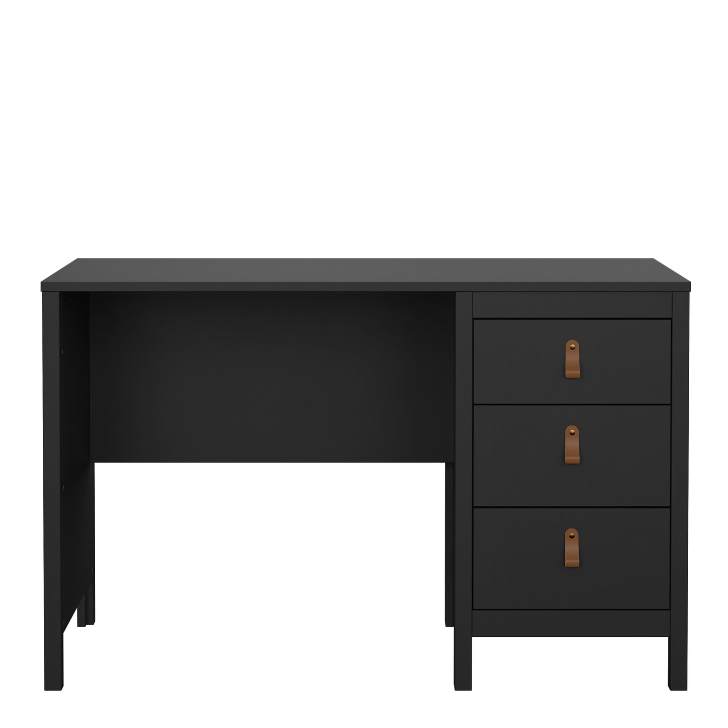 barcelona desk 3 drawers in matt black