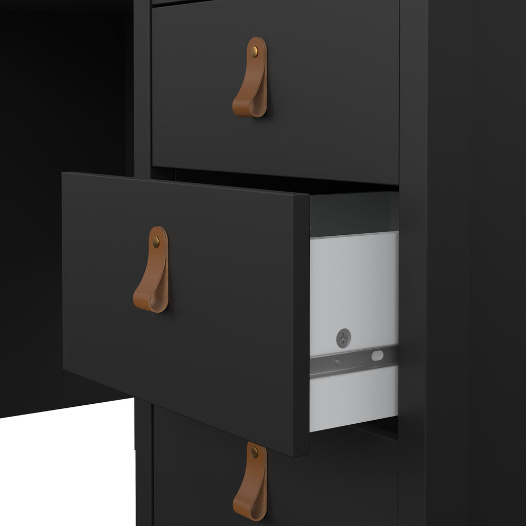 Barcelona desk 3 drawers in matt black
