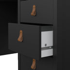 Barcelona desk 3 drawers in matt black