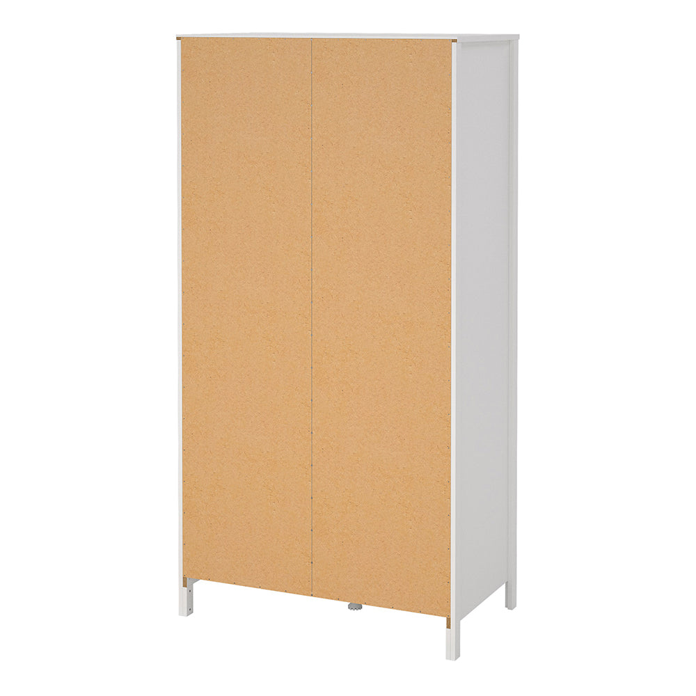 madrid wardrobe with 1 door 1 mirror door 2 drawers white