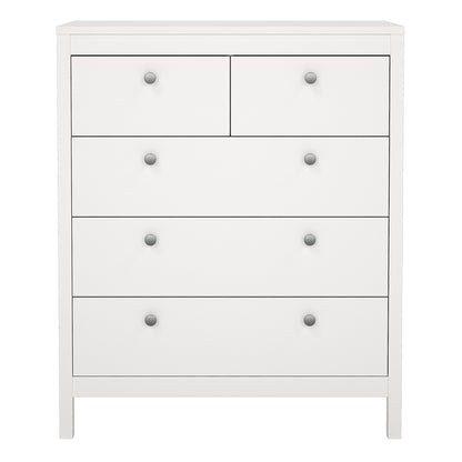 madrid chest 3+2 drawers in white