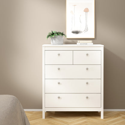 madrid chest 3+2 drawers in white