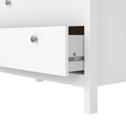 madrid chest 3 drawers in white