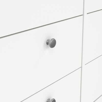 madrid double dresser 4+4 drawers in white