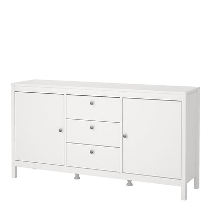 madrid sideboard 2 doors 3 drawers in white
